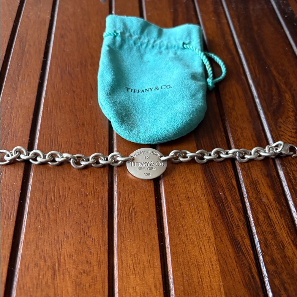Tiffany & Co. Silver Chain Bracelet with Pouch
